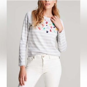 NWOT! Grey beaded leopard harbour lux long sleeved tee